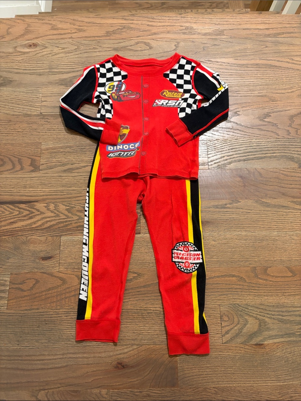 Disney Cars Lightning McQueen PJs 4T GUC